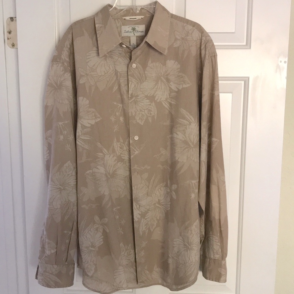 Island Shores vintage linen cotton Hawaiian shirt